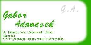 gabor adamcsek business card